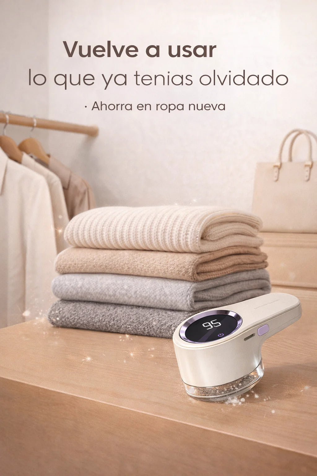 Quitapelusas eléctrico recargable | Ropa como nueva en segundos