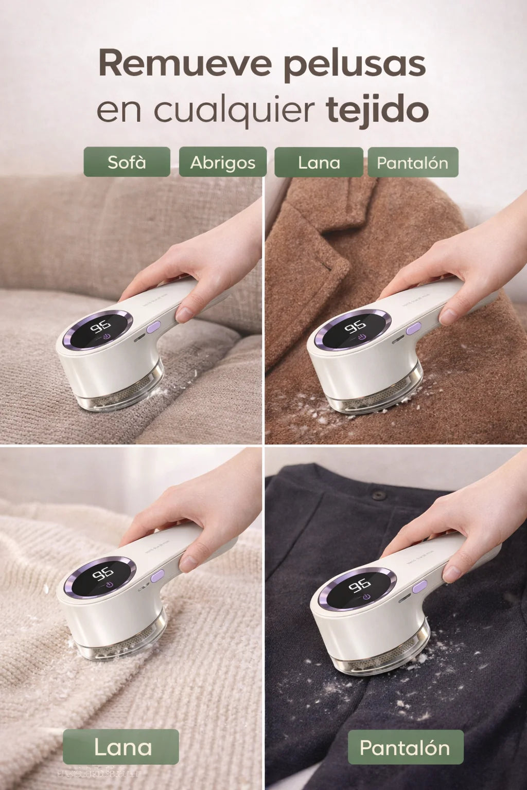 Quitapelusas eléctrico recargable | Ropa como nueva en segundos