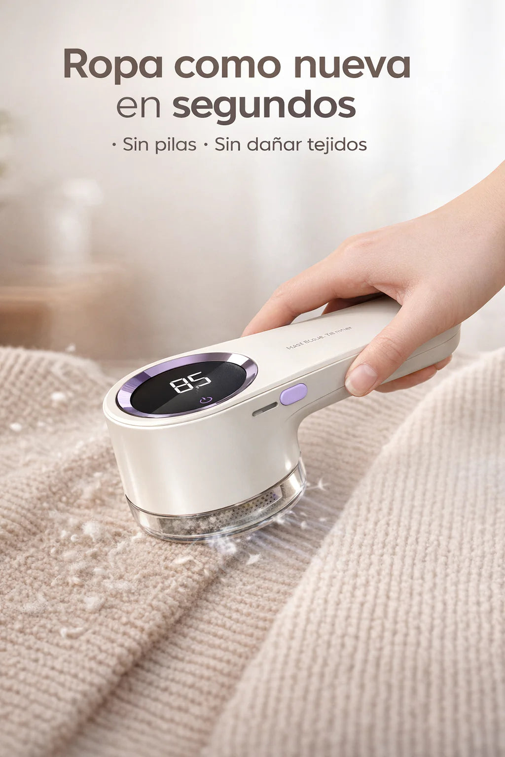 Quitapelusas eléctrico recargable | Ropa como nueva en segundos